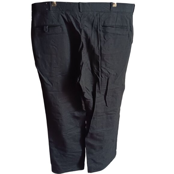 38x31 Vintage 1970's Mens Pants Charcoal Wool SEARS Bootcut Dress Slacks - Picture 1 of 9